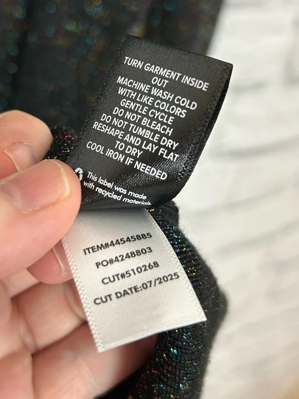 Torrid Size 2 /2X Crew Midi Dress Black Rainbow Metallic Knit Bodycon Long Sleev